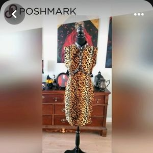 Y2k Lip Service Hollywood Geisha leopard dress punk rock, goth. Rare Med-large
